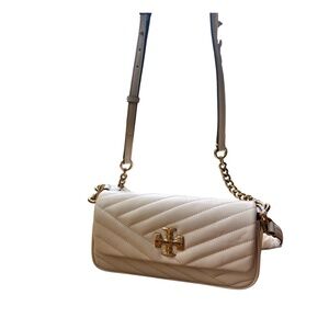 Tory Burch *NWT* Kira Chevron Small Flap Shoulder bag- New Cream